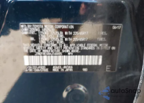 2017 Toyota Rav4 Le из США, поврежденный, VIN JTMZFREVXHJ144885